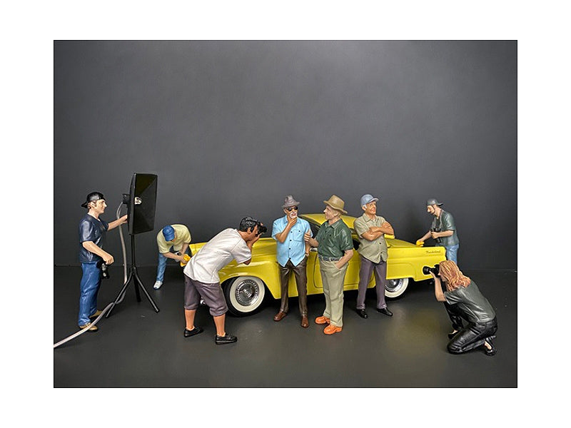 "Weekend Car Show" 8 piece Figurine Set for 1/18 Scale Models by American Diorama