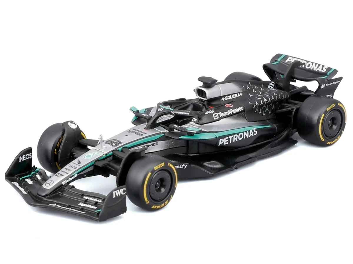 Mercedes-AMG F1 W16 E Performance #63 George Russell "Petronas" Formula One F1 World Championship (2025) "Race" Series 1/43 Diecast Model Car by Bburago Bburago