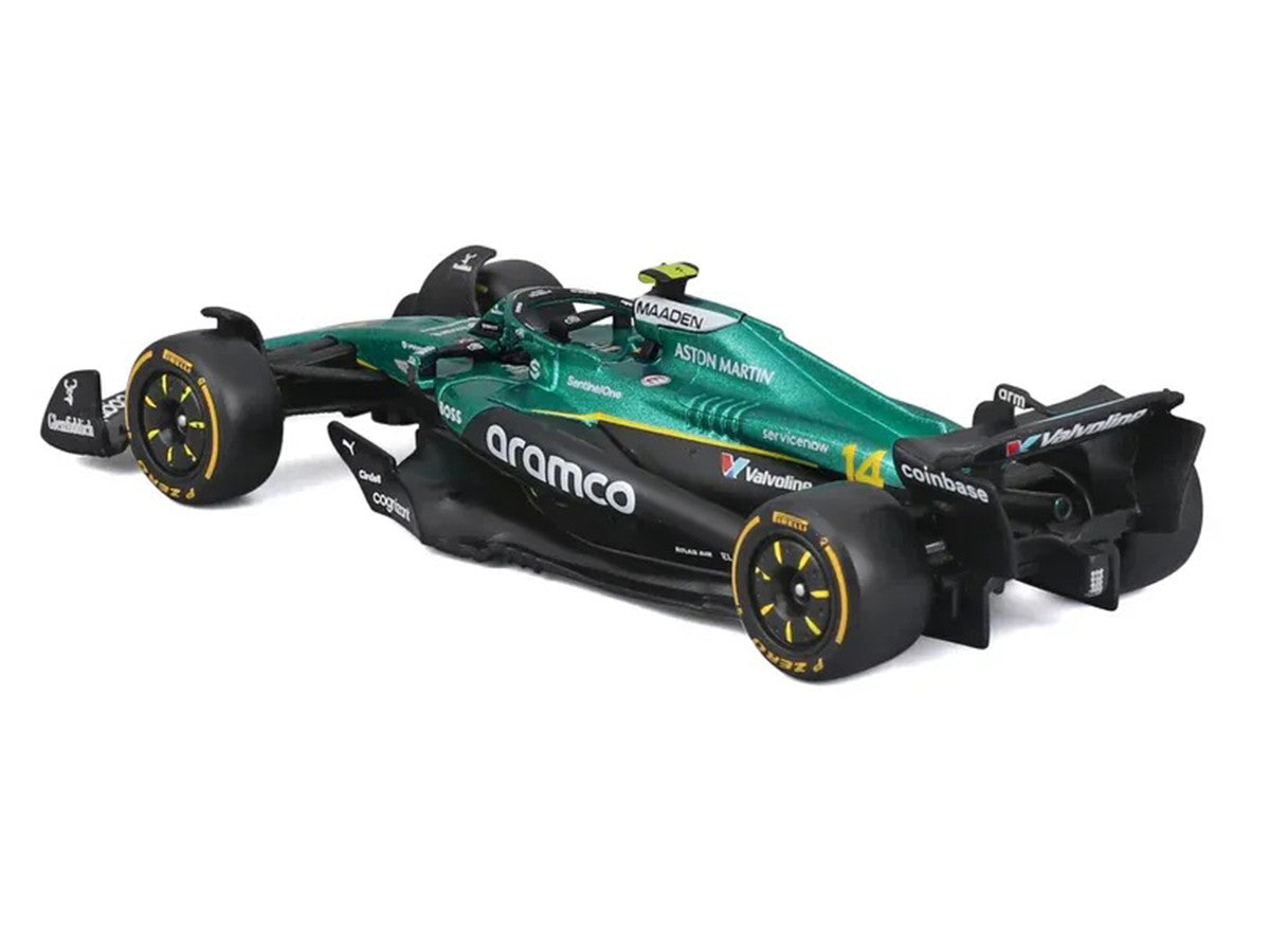 Aston Martin AMR25 #14 Fernando Alonso "Aramco" Formula One F1 World Championship (2025) "Race" Series 1/43 Diecast Model Car by Bburago Bburago