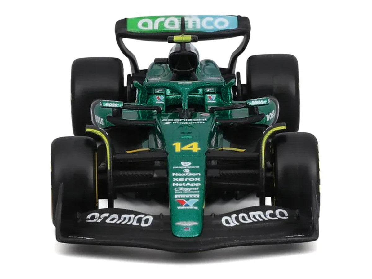 Aston Martin AMR25 #14 Fernando Alonso "Aramco" Formula One F1 World Championship (2025) "Race" Series 1/43 Diecast Model Car by Bburago Bburago