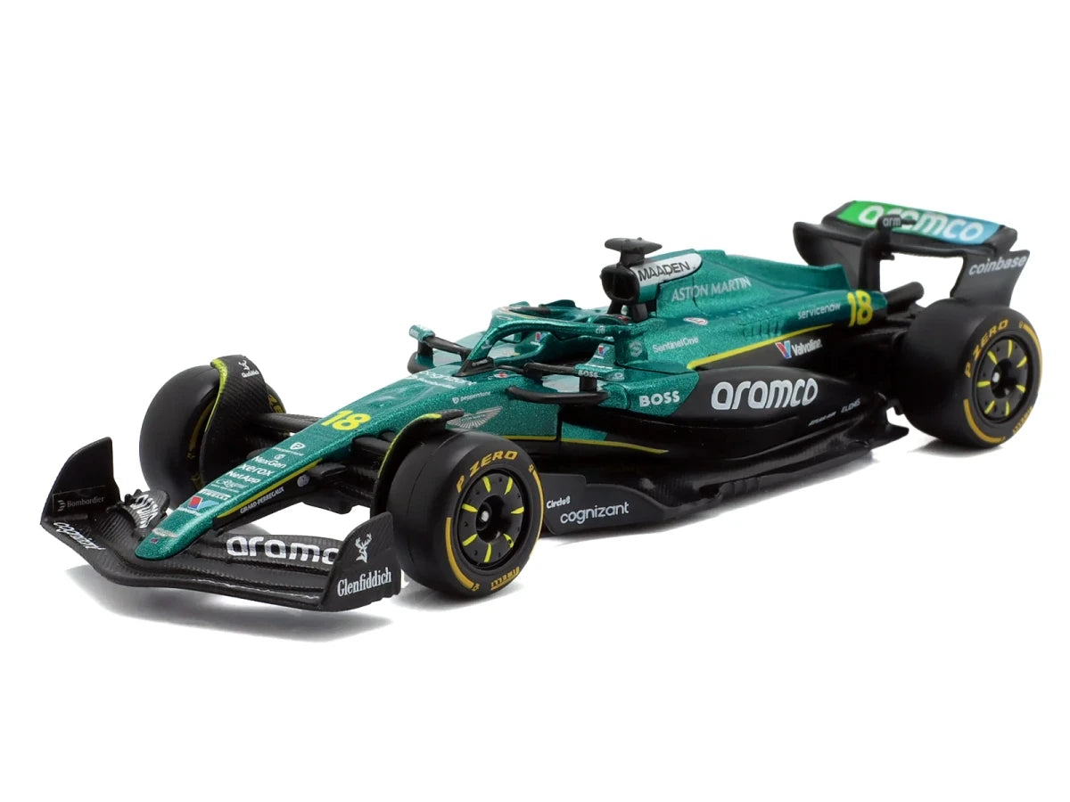 Aston Martin AMR25 #18 Lance Stroll "Aramco" Formula One F1 World Championship (2025) "Race" Series 1/43 Diecast Model Car by Bburago Bburago
