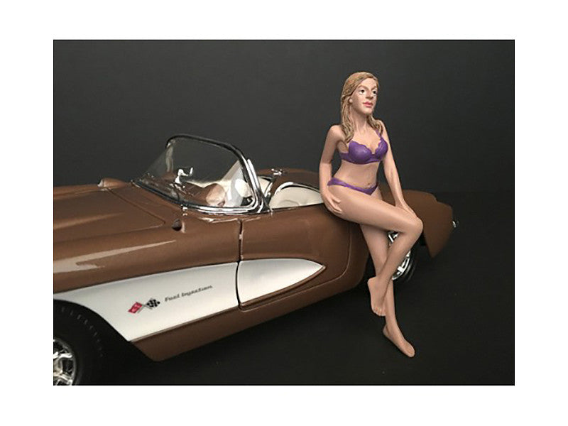 July Bikini Calendar Girl Figurine for 1/24 Scale Models by American Diorama American Diorama