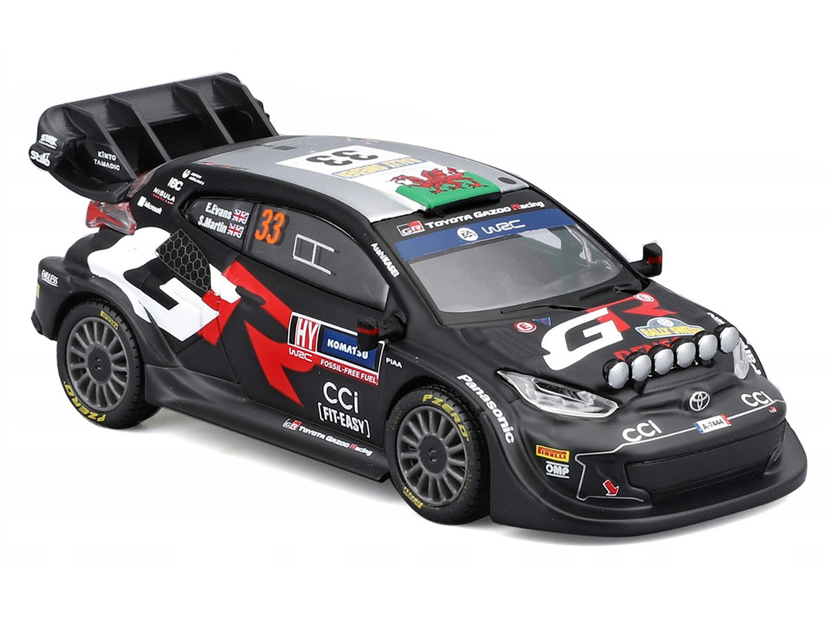 Toyota GR Yaris Rally1 Hybrid #33 Elfyn Evans - Scott Martin "Toyota Gazoo Racing WRT" "World Rally Championship" (2024) "Race" Series 1/43 Diecast Model Car by Bburago Bburago