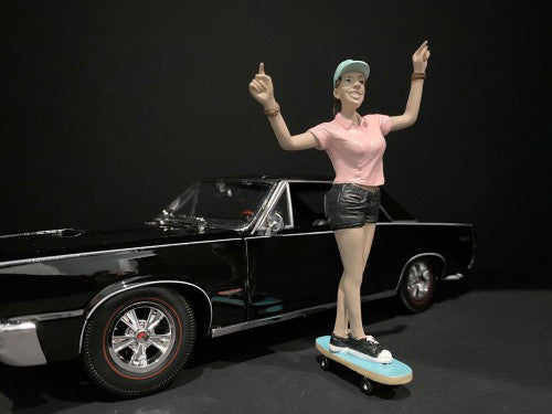 Skateboarders Figurines 4 piece Set for 1/24 Scale Models by American Diorama American Diorama