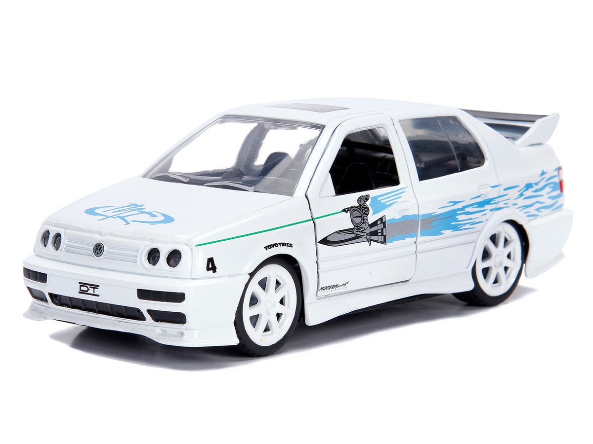 Honda S2000 Black with Graphics and Volkswagen Jetta White with Graphics Set of 2 pieces "25 Years of Fast & Furious" Series 1/32 Diecast Model Cars by Jada Jada