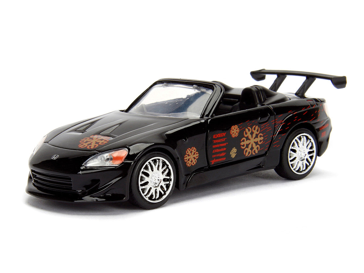 Honda S2000 Black with Graphics and Volkswagen Jetta White with Graphics Set of 2 pieces "25 Years of Fast & Furious" Series 1/32 Diecast Model Cars by Jada Jada