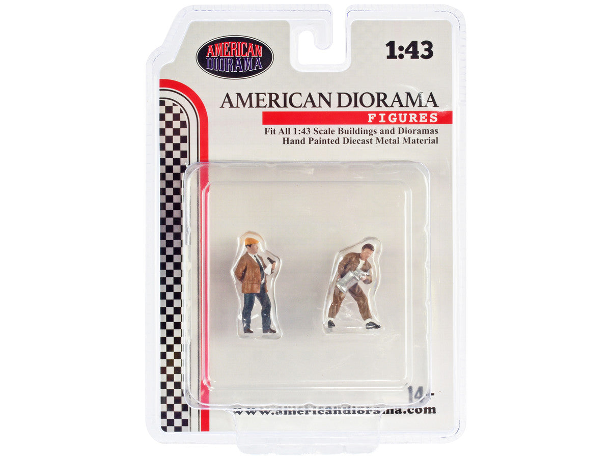 "Race Day" Two Diecast Figures Set 4 for 1/43 Scale Models by American Diorama American Diorama