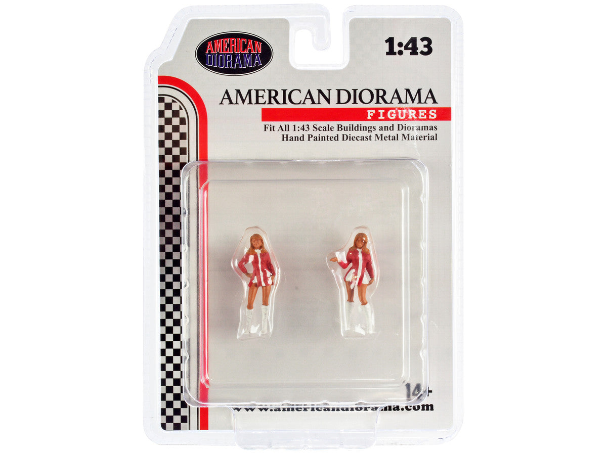 "Race Day" Two Diecast Figures Set 6 for 1/43 Scale Models by American Diorama American Diorama