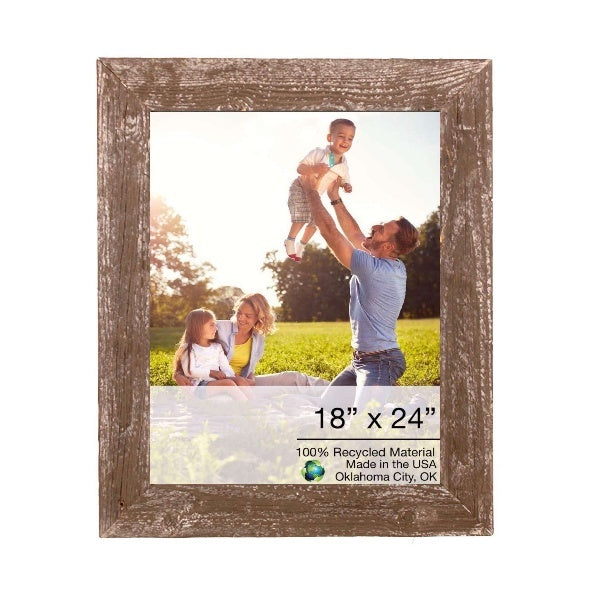 18" X 24" Rustic Farmhouse Espresso Wood Frame W2B
