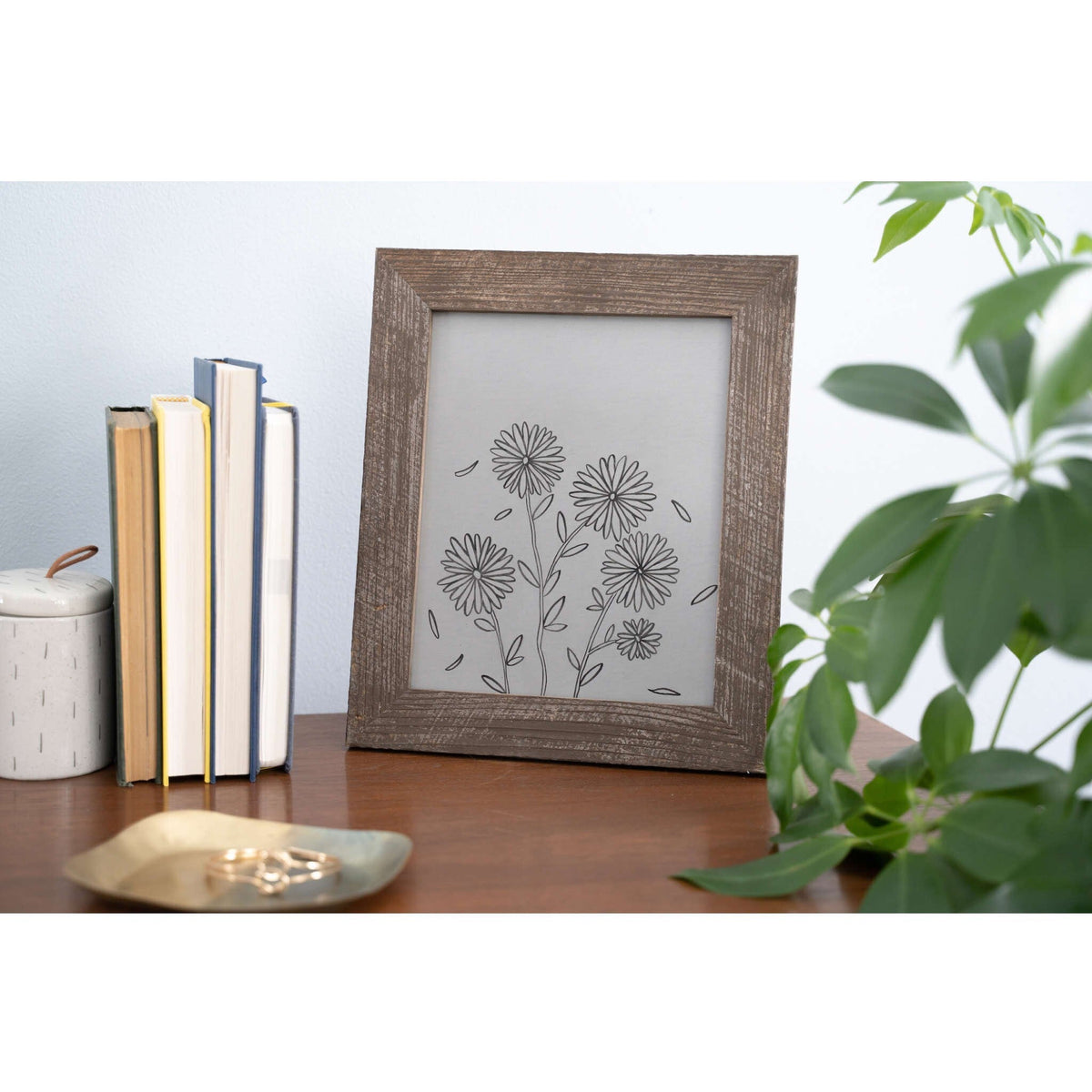 18" X 24" Rustic Farmhouse Espresso Wood Frame W2B