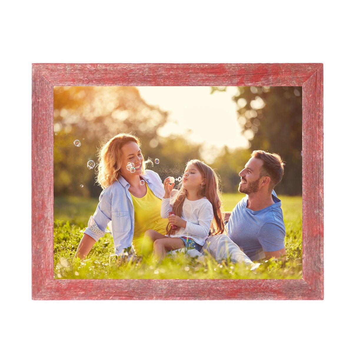 18" X 24" Rustic Farmhouse Red Wood Frame W2B