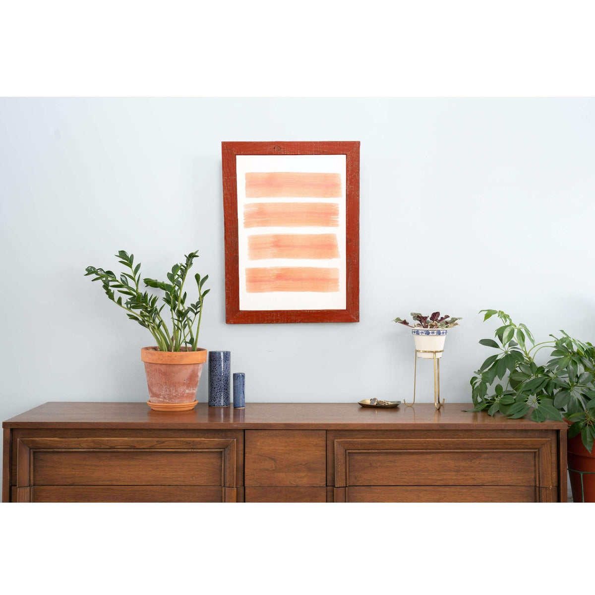 18" X 24" Rustic Farmhouse Red Wood Frame W2B