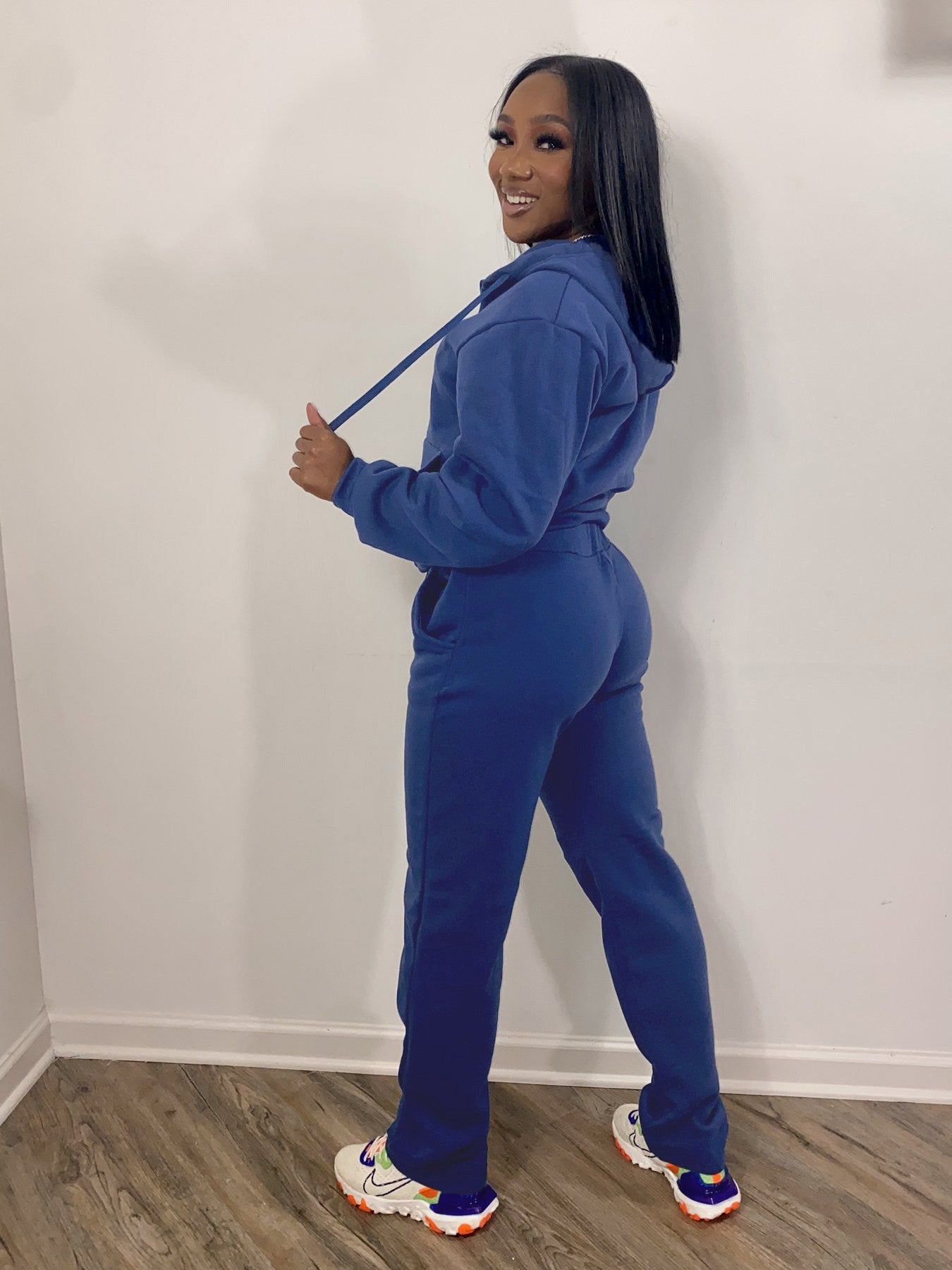 Women Sweatsuit Set 2 Piece Outfits Casual Hoodies Tops And Sweatpants Jogger Tracksuits Loose Trousers Accent Plus