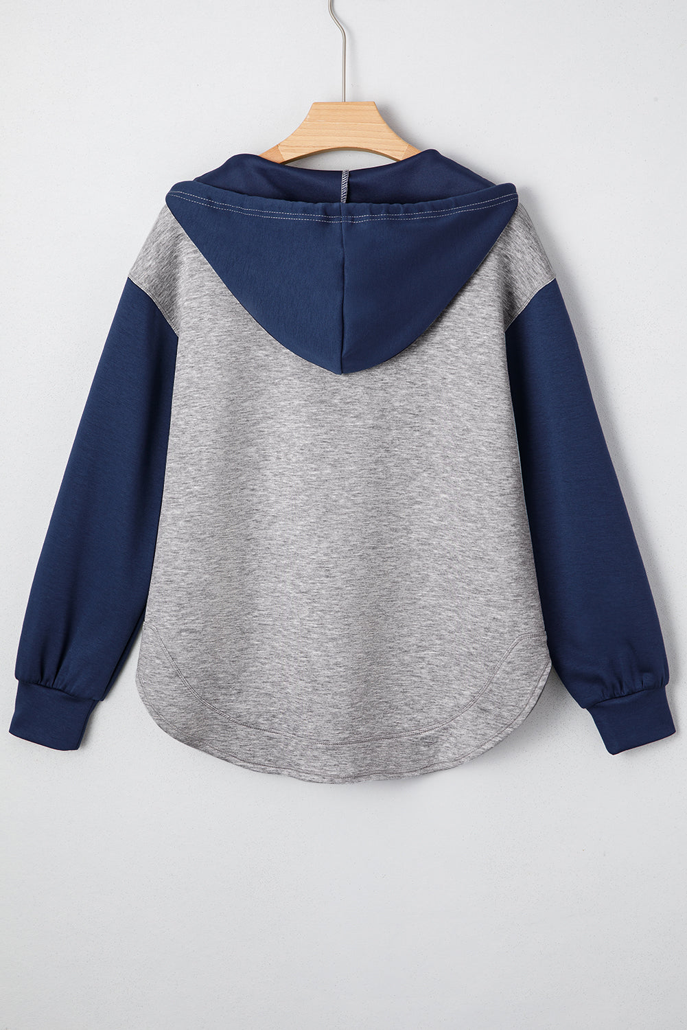 Zariyah Block Patchwork Drawstring Hoodie-1