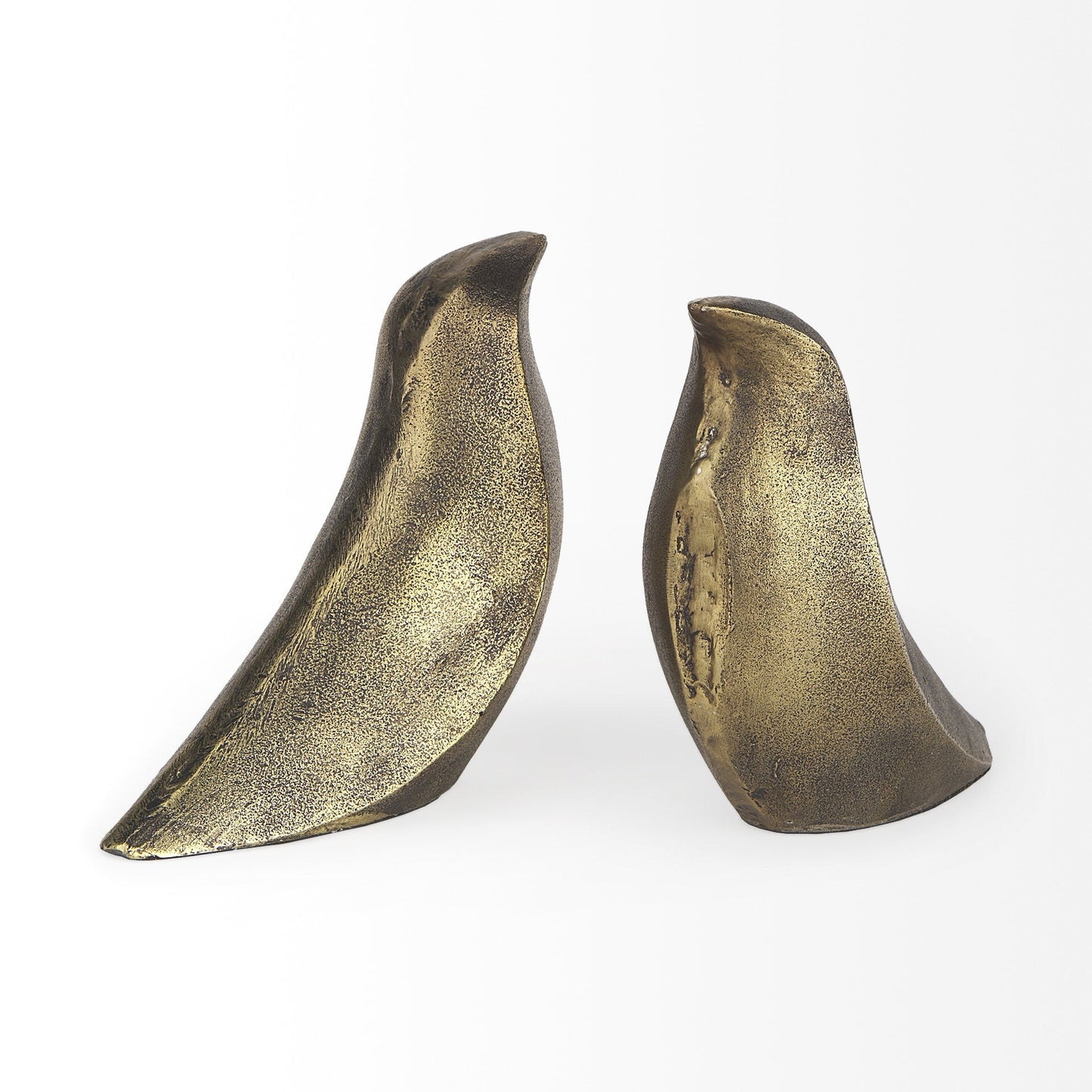 Rustic Antiqued Gold Dove Bookends W2B