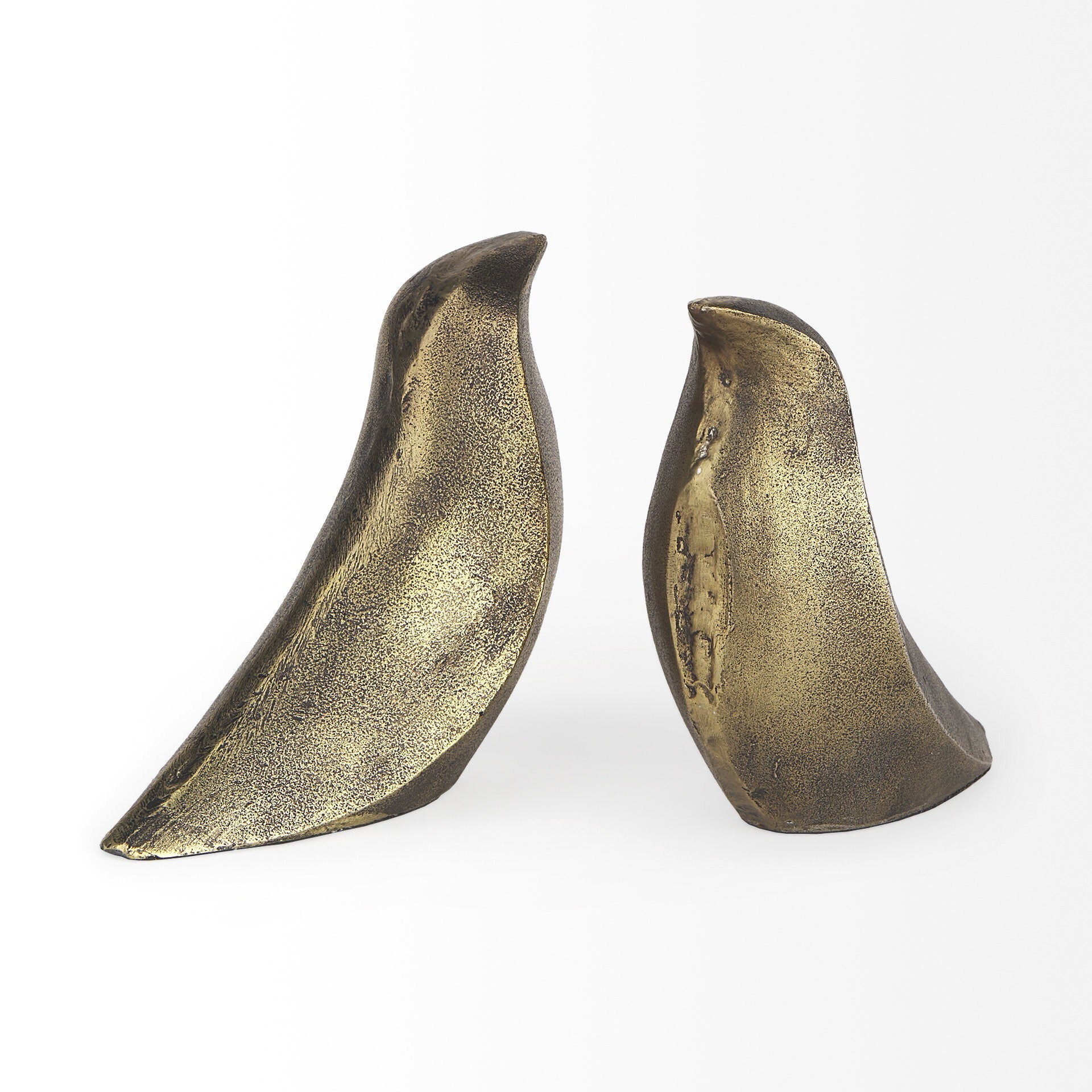 Rustic Antiqued Gold Dove Bookends W2B
