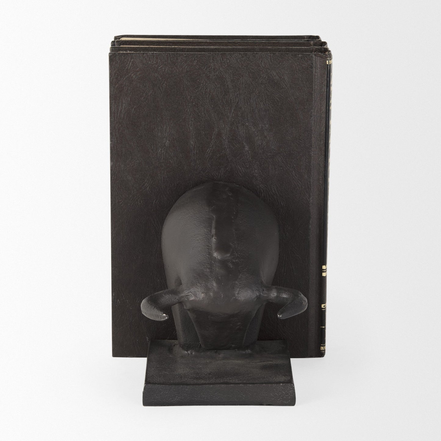 Black Cast Aluminum Raging Bull Bookends W2B