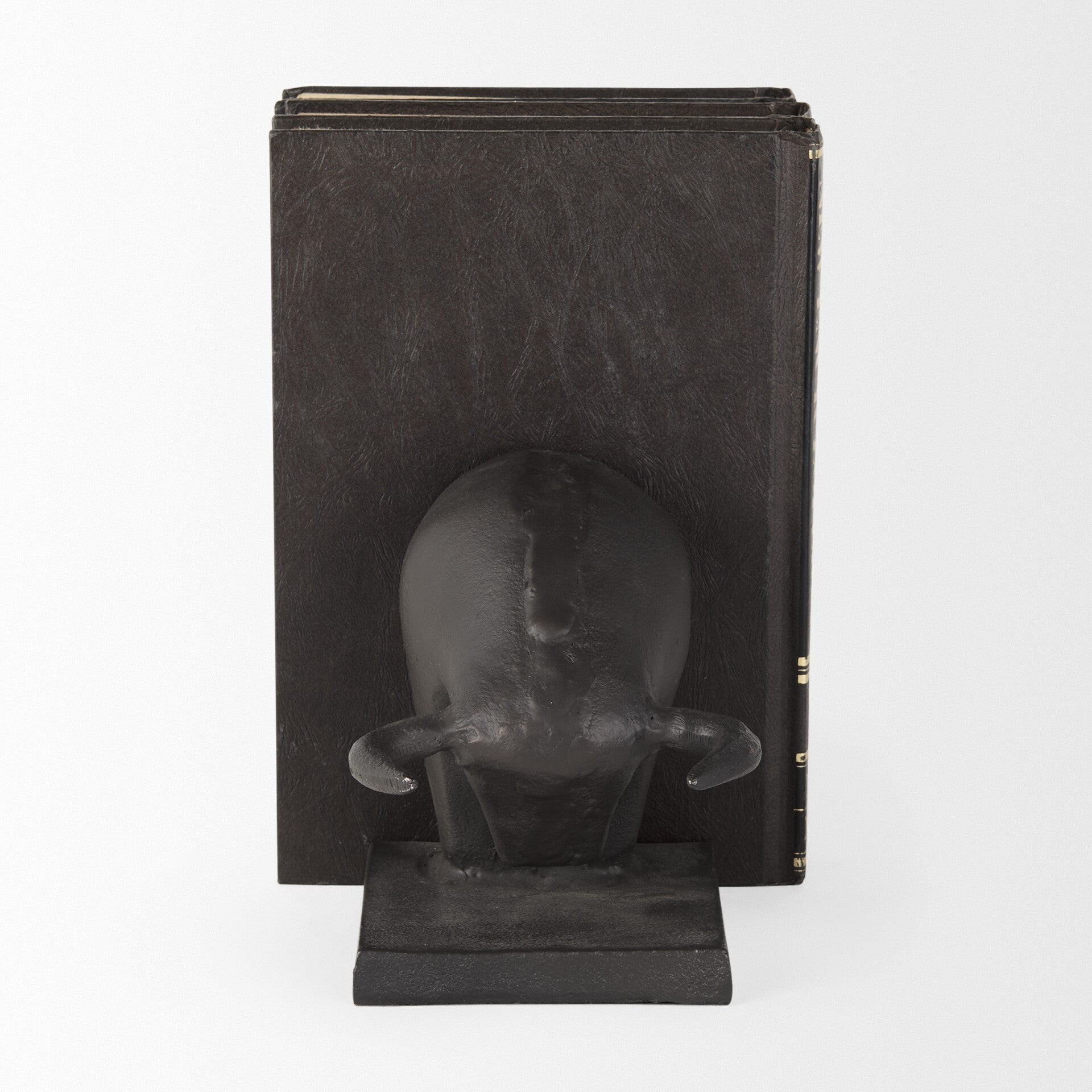 Black Cast Aluminum Raging Bull Bookends W2B