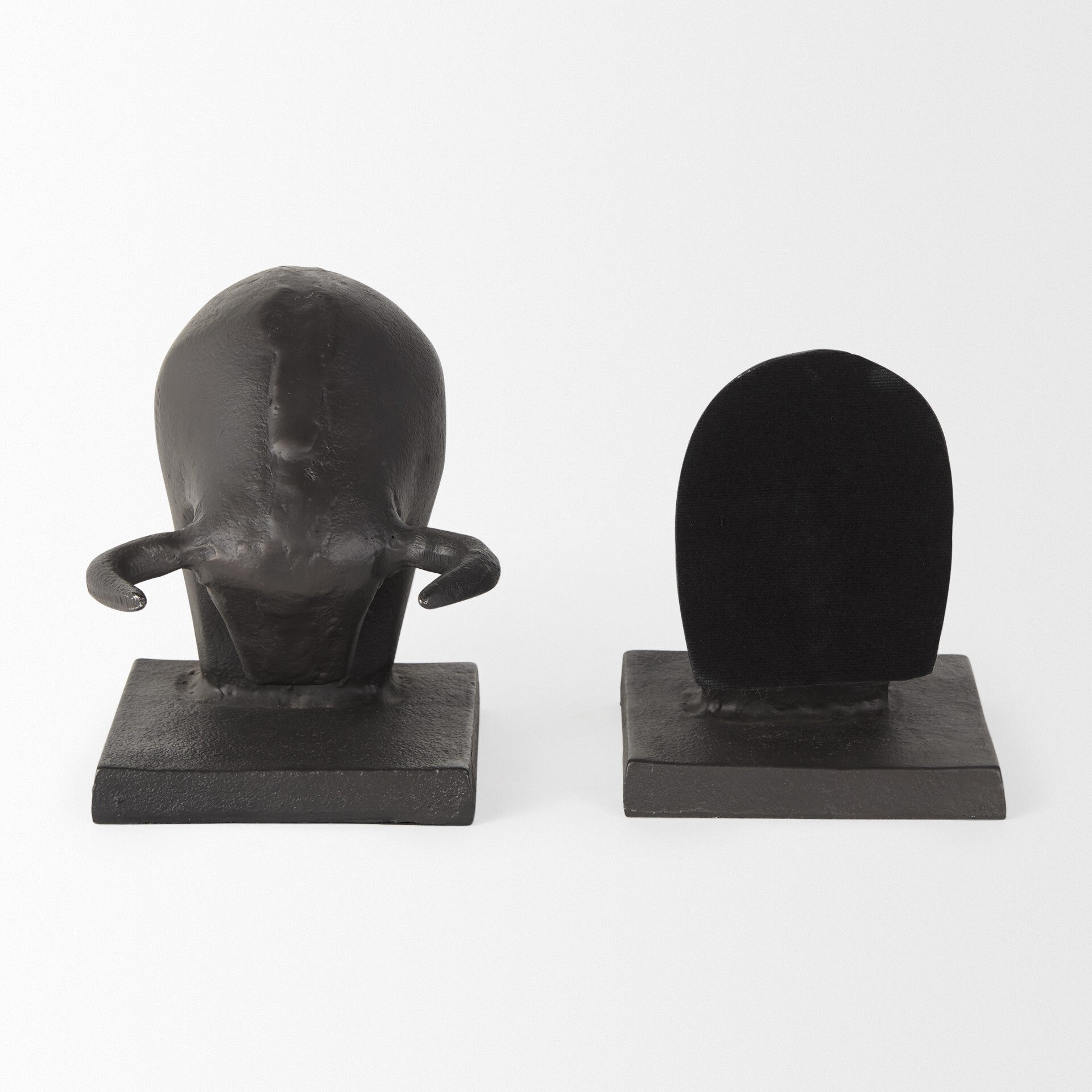 Black Cast Aluminum Raging Bull Bookends W2B