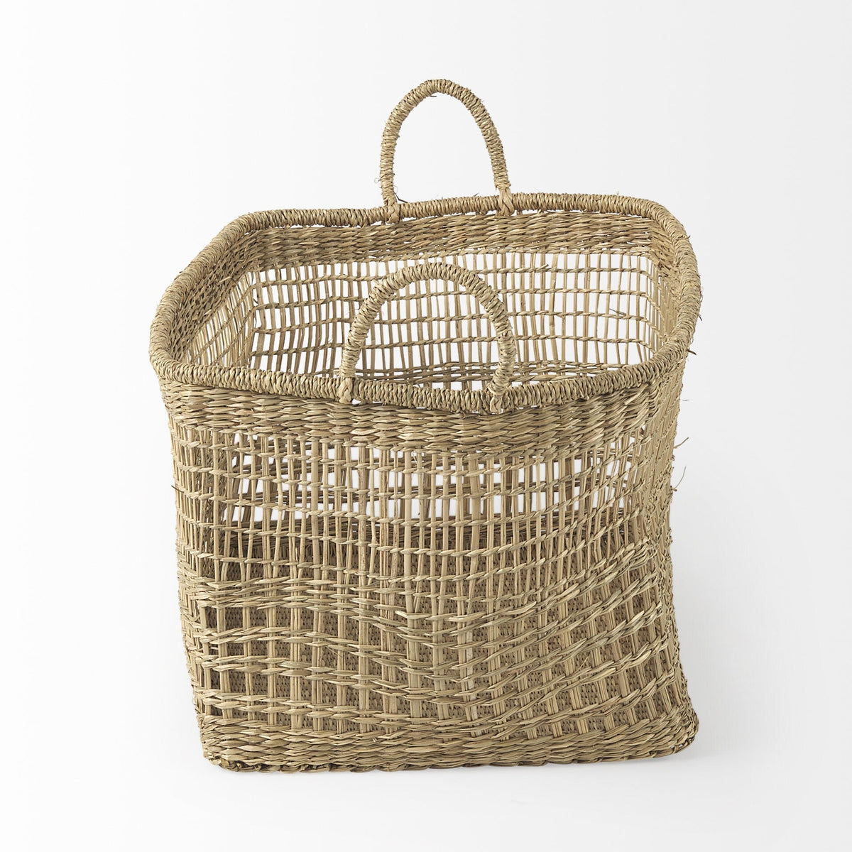 Set Of Two Brown Wicker Storage Baskets W2B