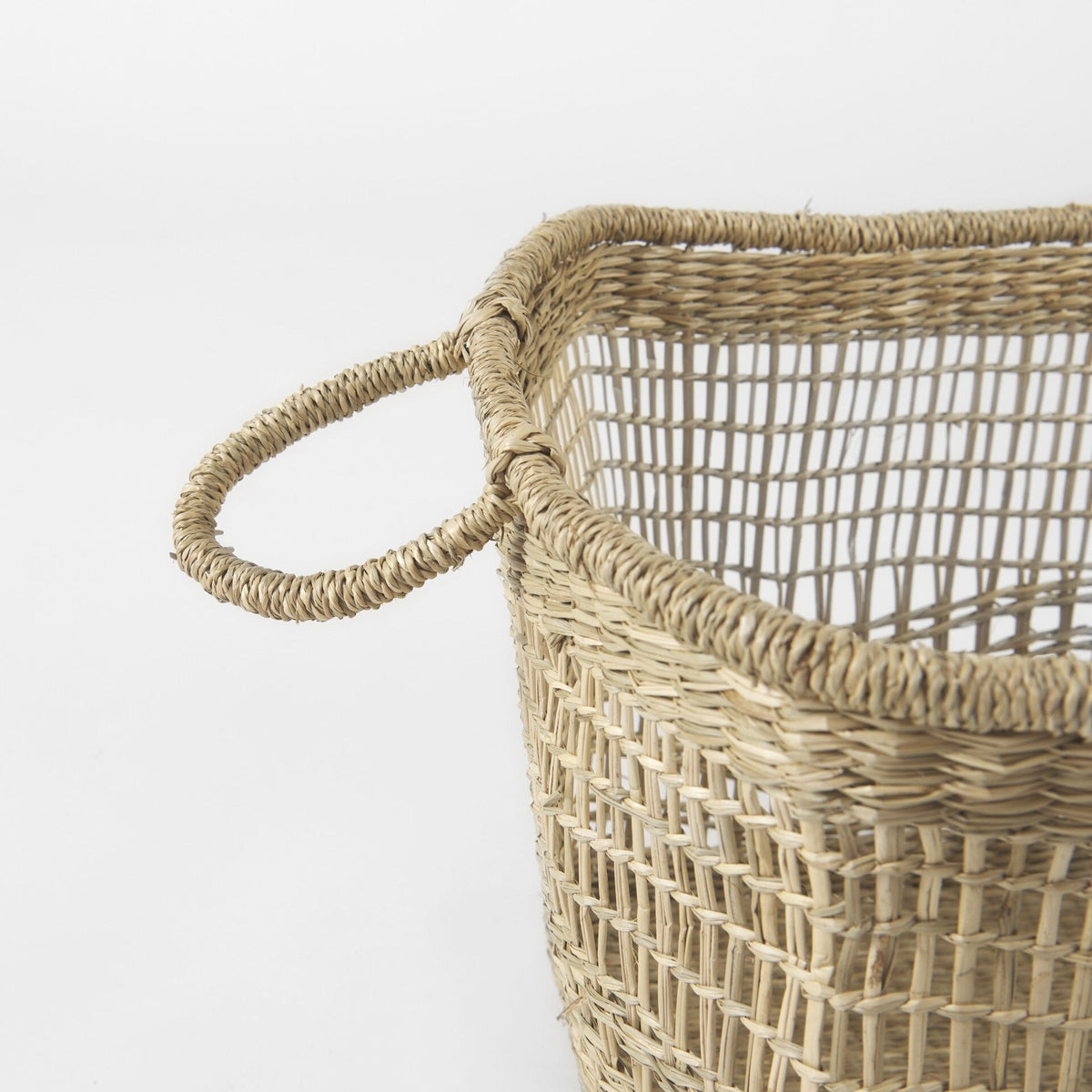 Set Of Two Brown Wicker Storage Baskets W2B