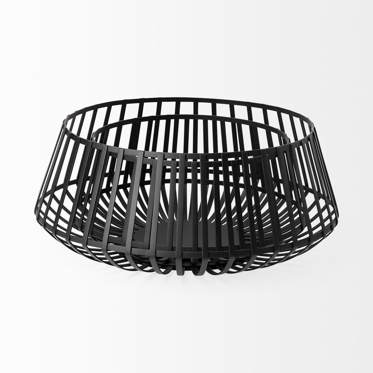 Set Of Two Black Metal Wire Decorative Bowls W2B