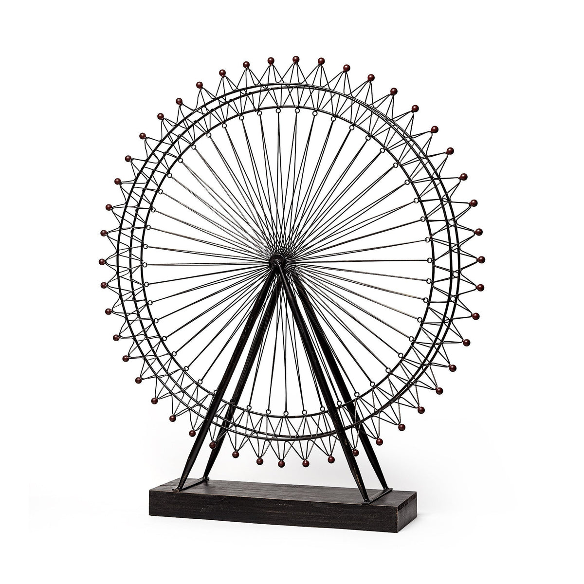 Metal And Wood London Eye Moveable Sculpture W2B