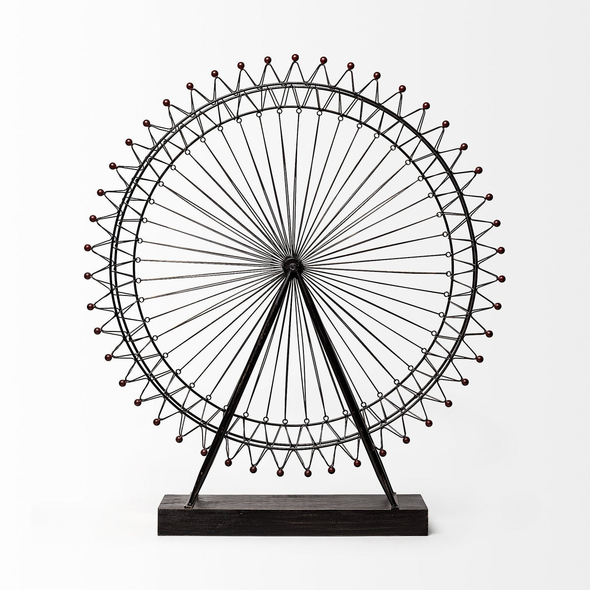 Metal And Wood London Eye Moveable Sculpture W2B