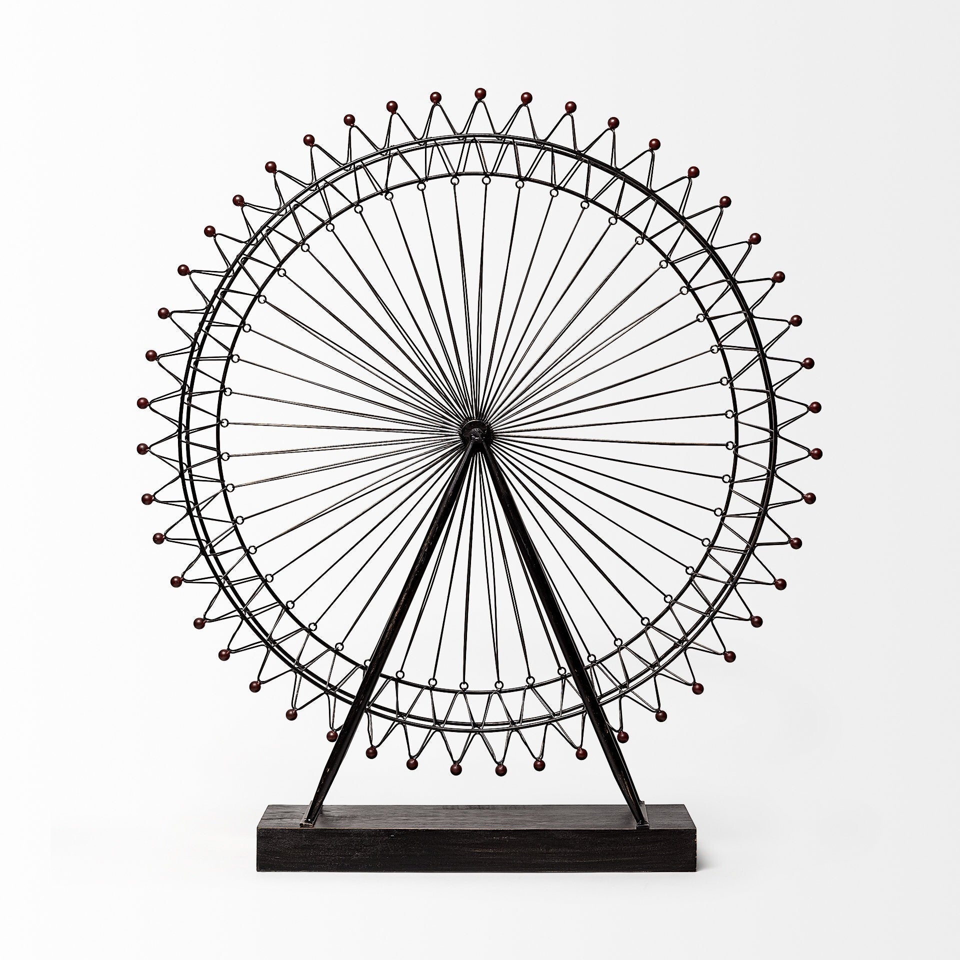 Metal And Wood London Eye Moveable Sculpture W2B