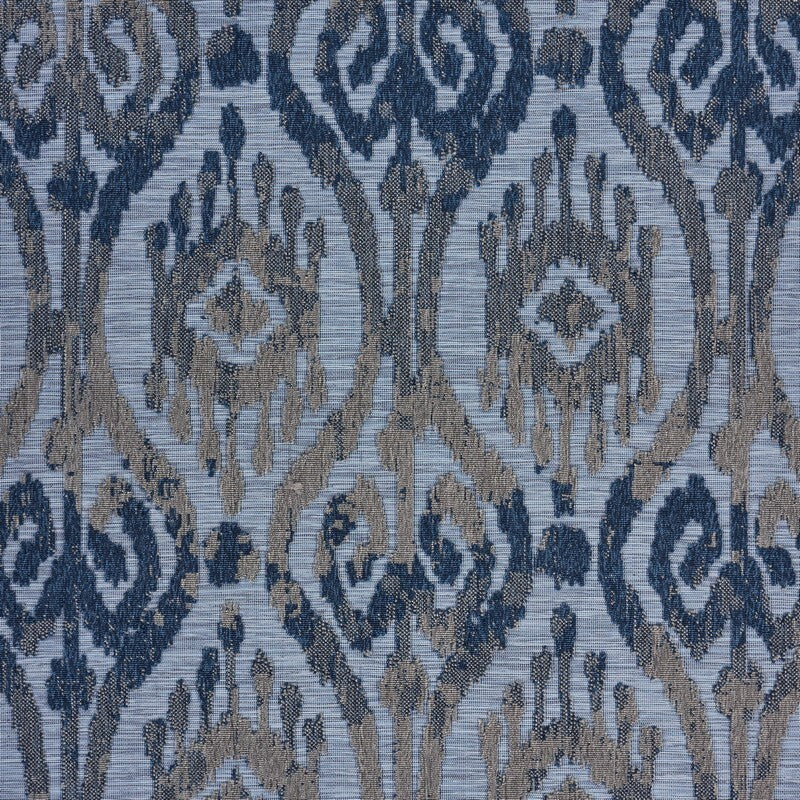 5' X 7' Blue And Yellow Indoor Outdoor Area Rug W2B