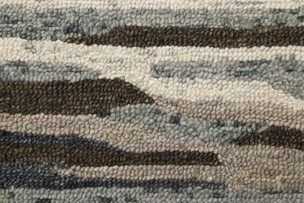 4' Round Brown and Gray Camouflage Area Rug W2B