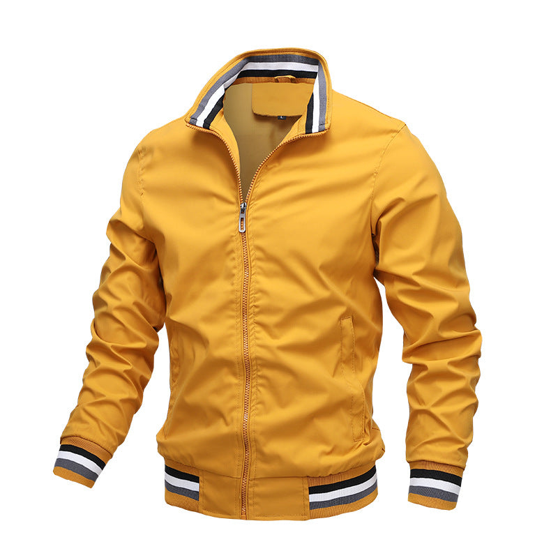 Sports Solid Color Jacket Men's LadyShow.Store