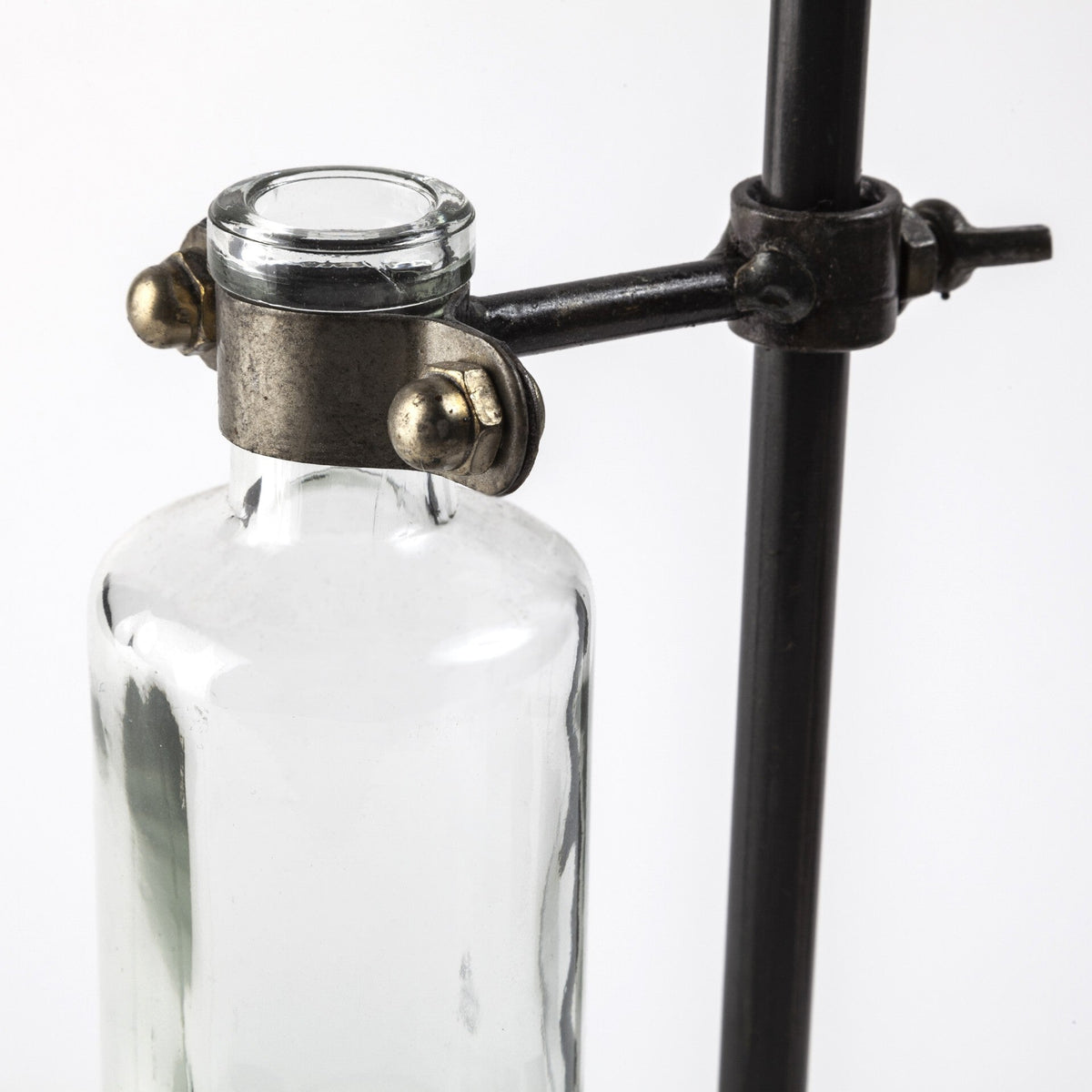 Set of Five Test Tube Vases with Metal Bases W2B