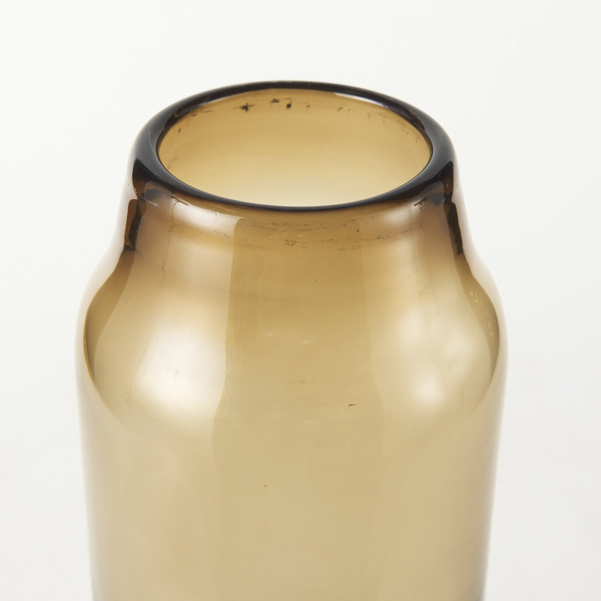 16" Vintage Look Ombre Brown Glass Vase W2B