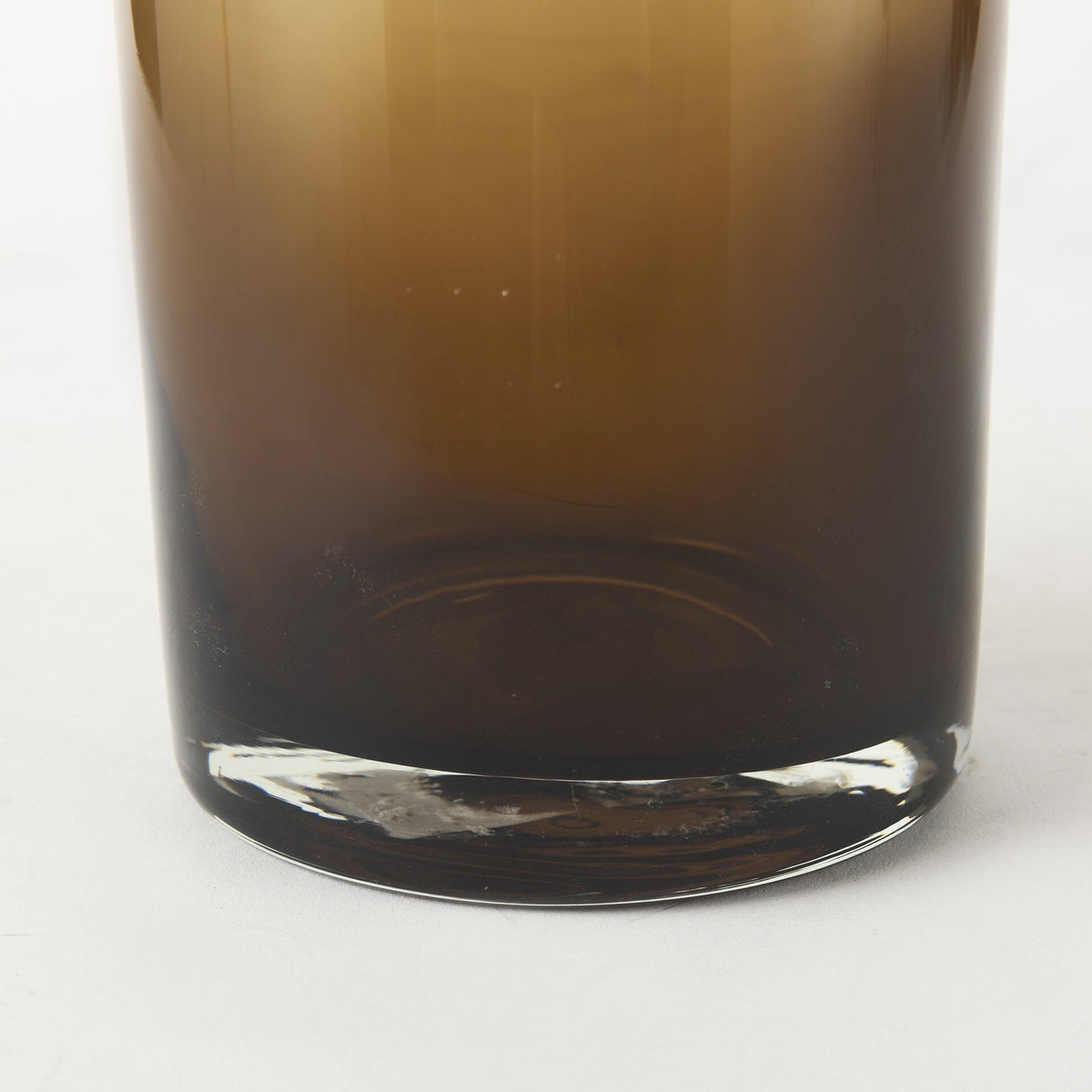 16" Vintage Look Ombre Brown Glass Vase W2B