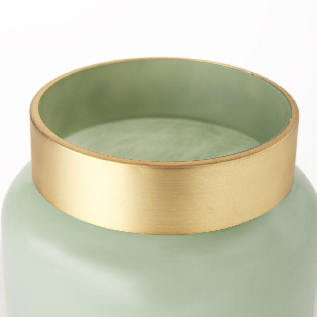 10" Smokey Green and Glass Rounded Square Vase W2B
