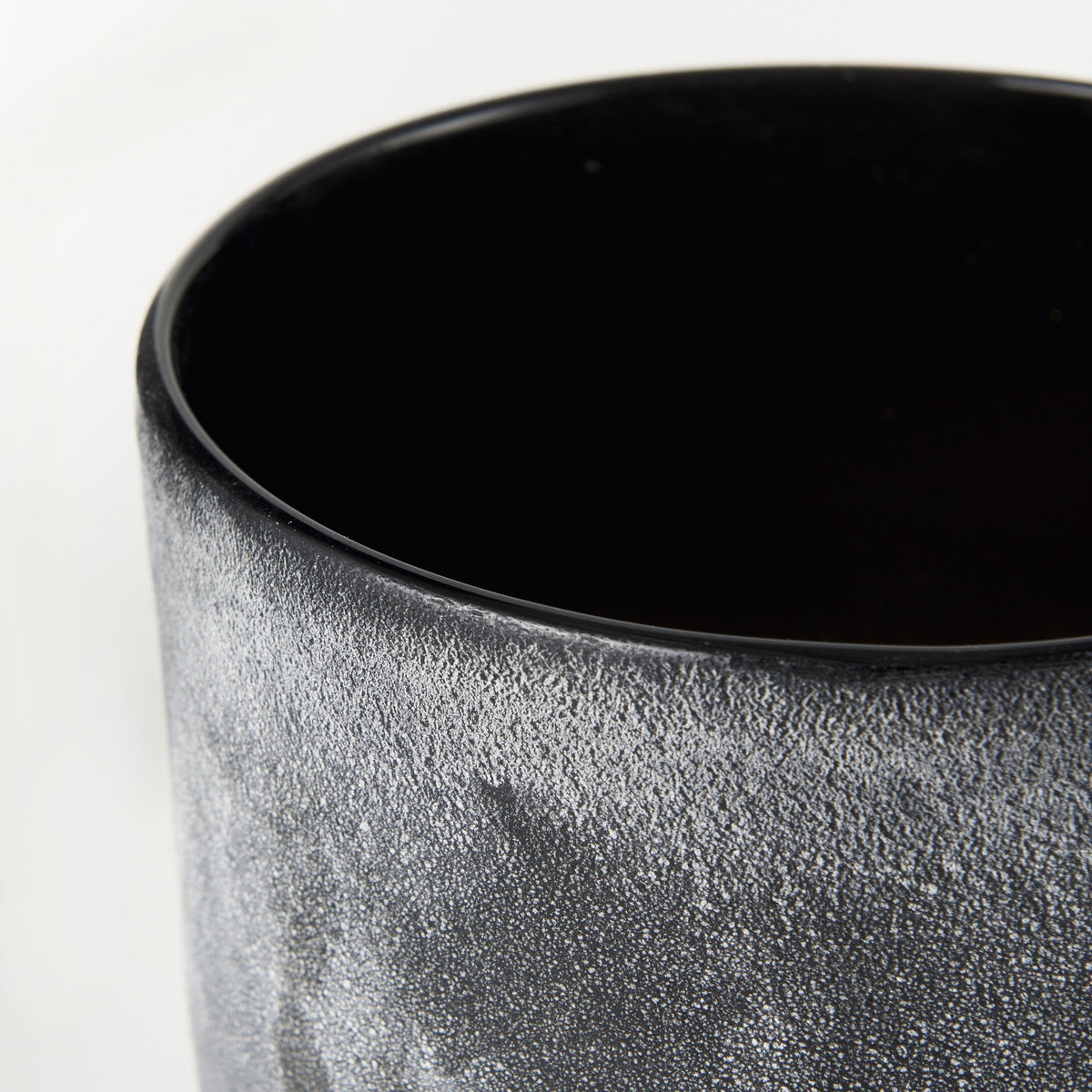 9" Black Brown and Gray Ombre Textured Ceramic Vase W2B