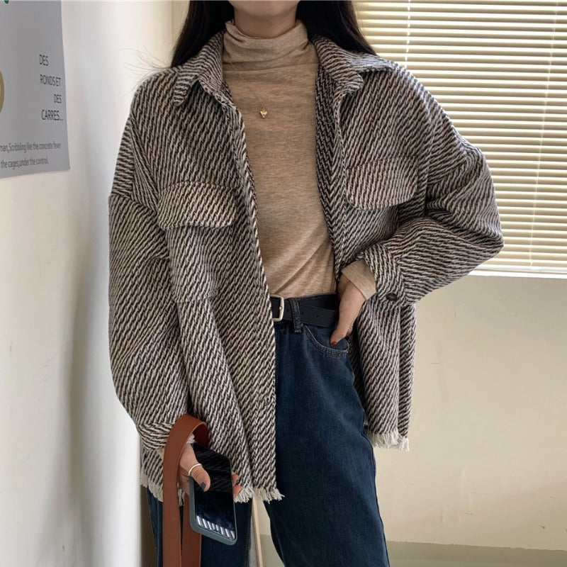 Medium to long shirt jackets LadyShow.Store