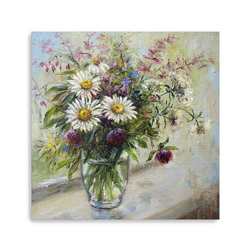 Pretty Vase Of Flowers Unframed Print Wall Art W2B