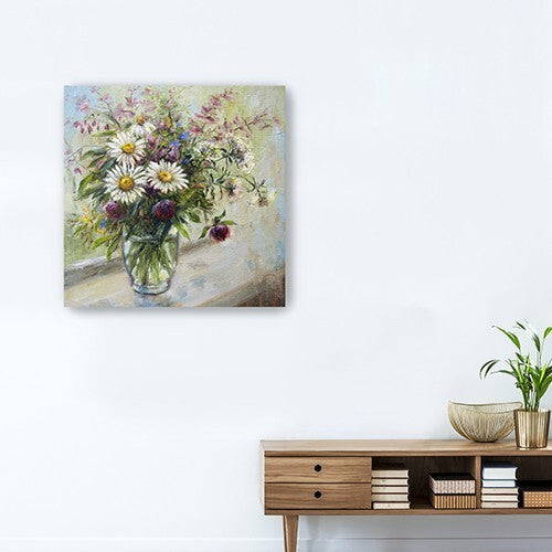 Pretty Vase Of Flowers Unframed Print Wall Art W2B