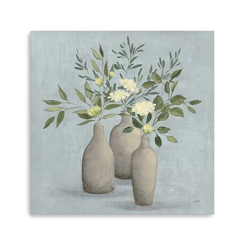 Pretty Bohemian Flowers In Ceramic Vases Unframed Print Wall Art W2B