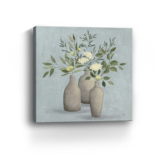 Pretty Bohemian Flowers In Ceramic Vases Unframed Print Wall Art W2B