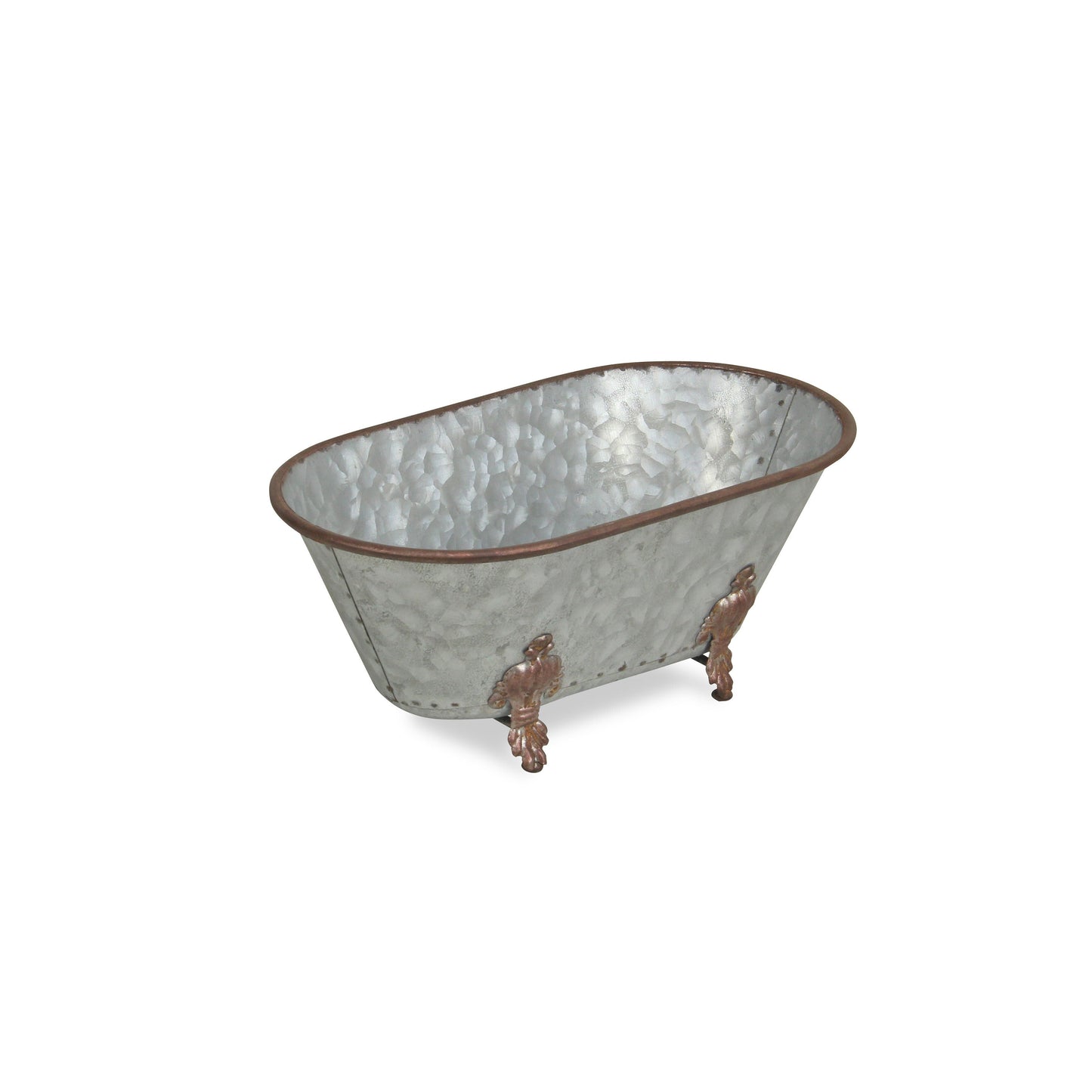 Jumbo Hammered Metal Bathtub Sculpture W2B