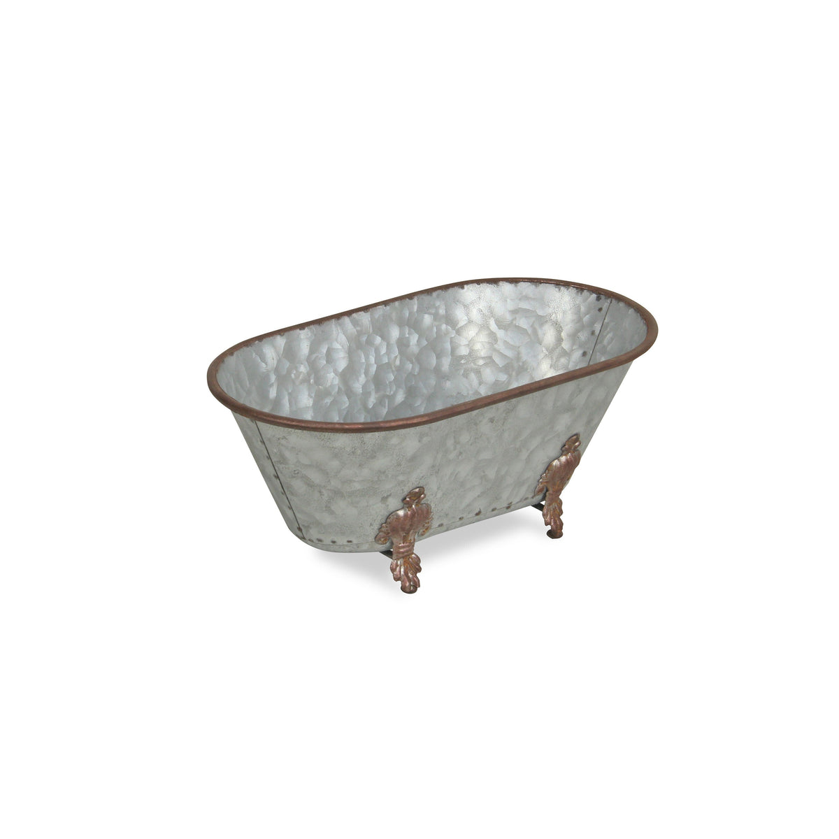 Jumbo Hammered Metal Bathtub Sculpture W2B