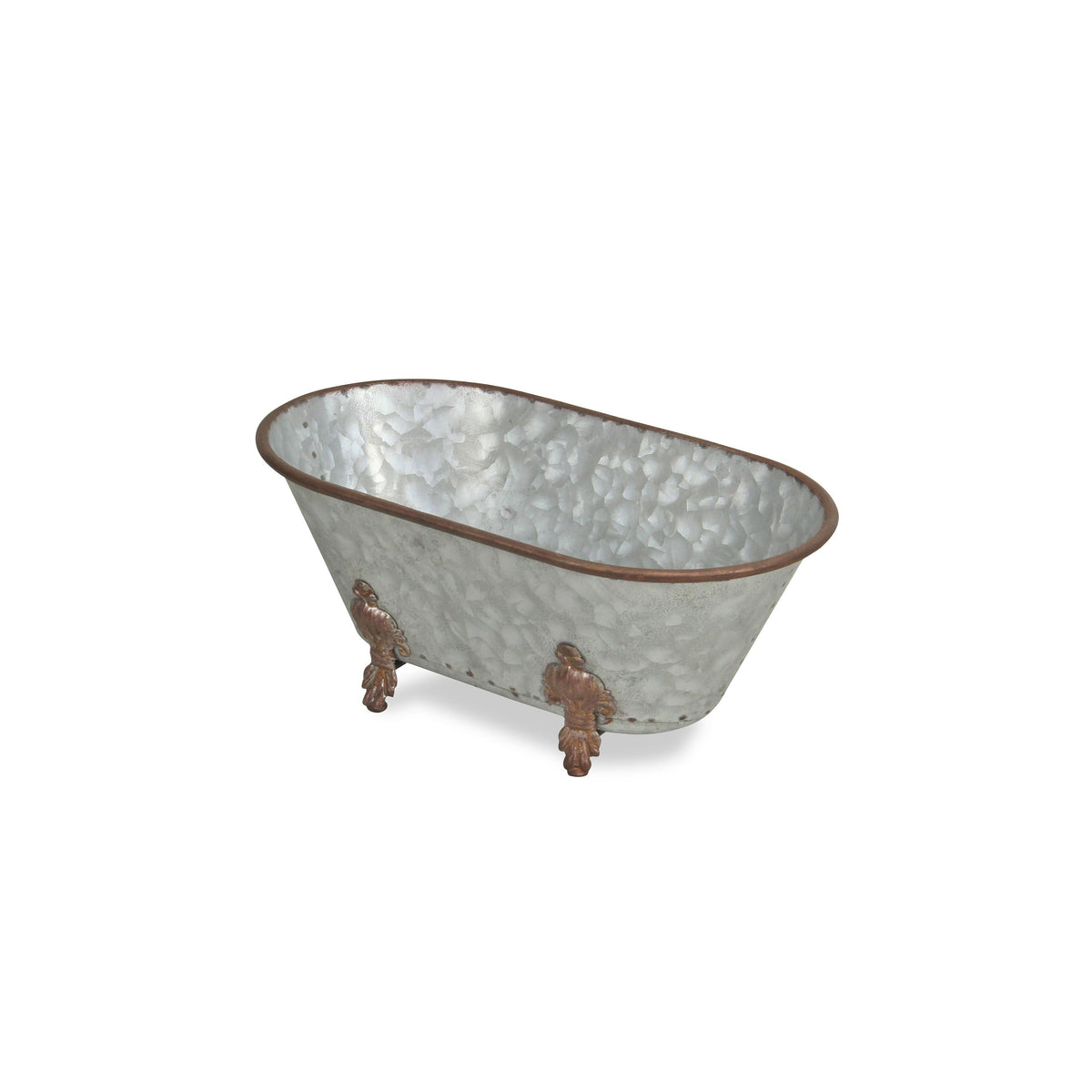 Jumbo Hammered Metal Bathtub Sculpture W2B