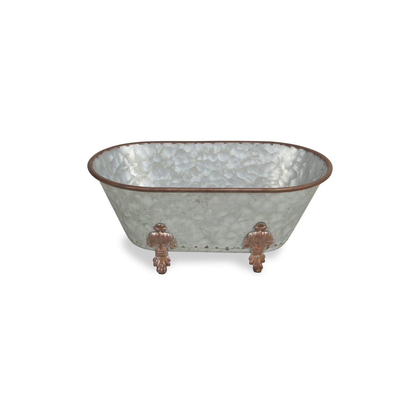 Jumbo Hammered Metal Bathtub Sculpture W2B