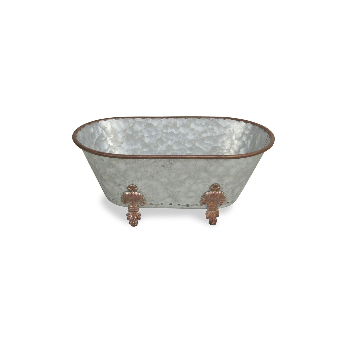 Jumbo Hammered Metal Bathtub Sculpture W2B
