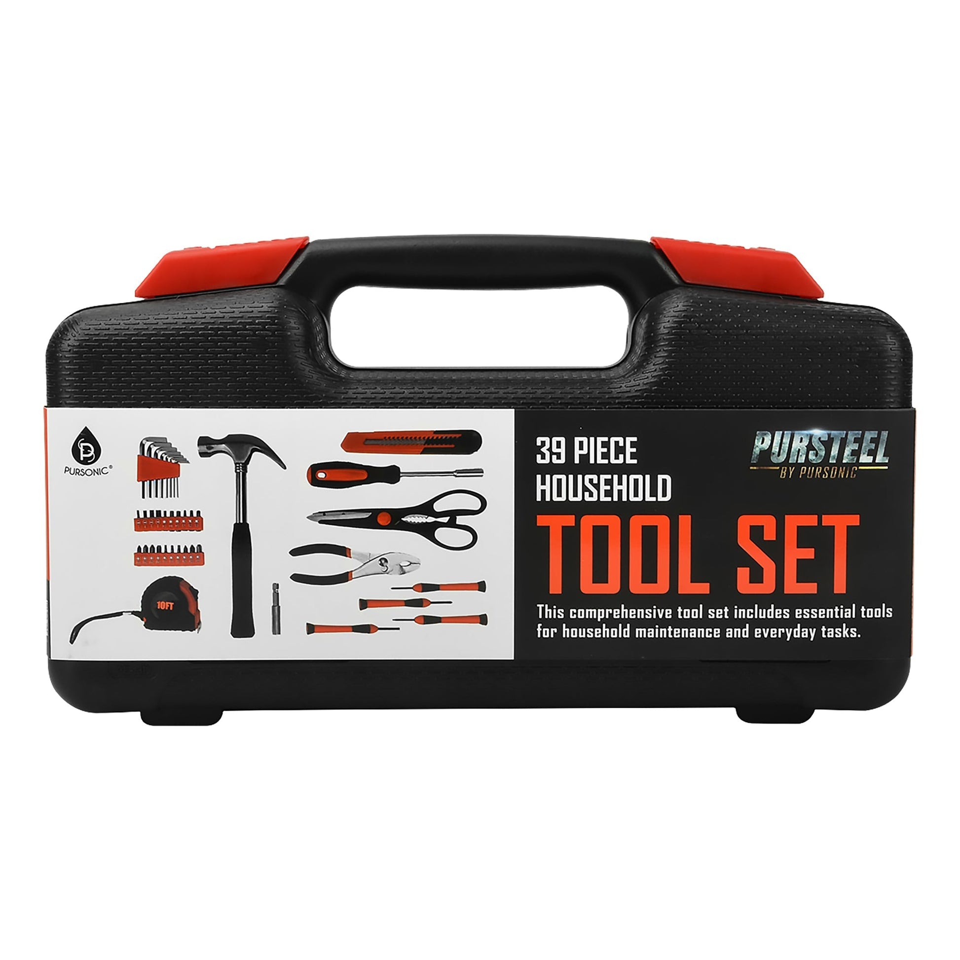Handy Solutions 39-Piece Household Tool Kit Pursonic