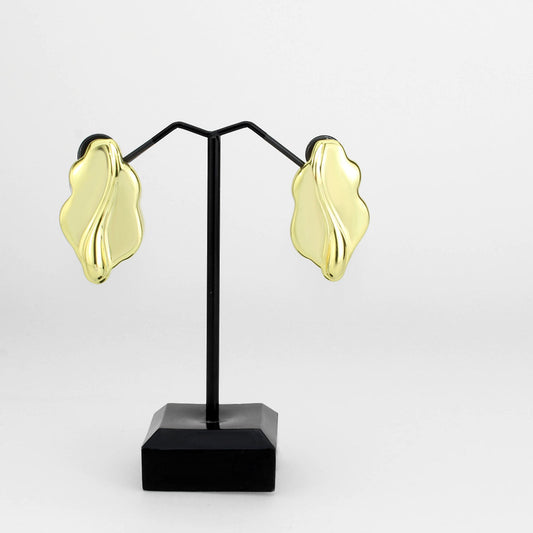 3W1733G - Flash Gold Brass Earring with NoStone in No Stone-1