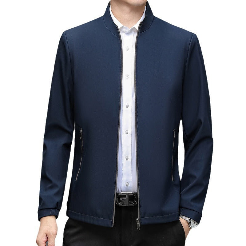 Stand Collar Middle-aged Men Casual Jacket LadyShow.Store
